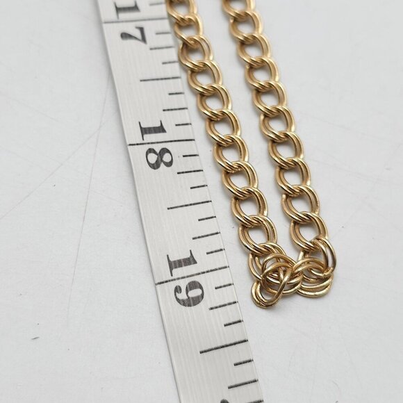 Jones New York Gold Tone Link Circle Long Necklace MSRP $42 Nickel Safe - Picture 7 of 7